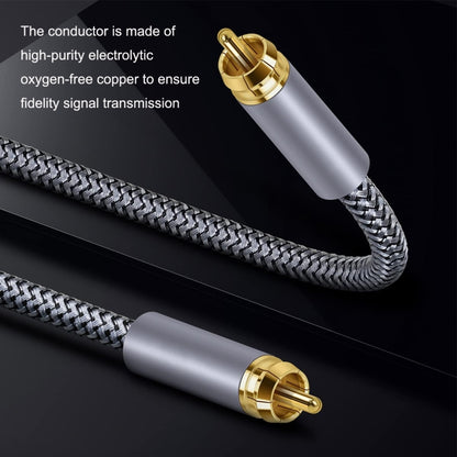 15m Pure Copper RCA Coaxial HIFI Digital Audio Cable SPDIF Subwoofer Speaker Cable(Silver Gray) - RCA Cable by PMC Jewellery | Online Shopping South Africa | PMC Jewellery | Buy Now Pay Later Mobicred