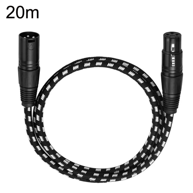 KN006 20m Male To Female Canon Line Audio Cable Microphone Power Amplifier XLR Cable(Black) - Microphone Audio Cable & Connector by PMC Jewellery | Online Shopping South Africa | PMC Jewellery | Buy Now Pay Later Mobicred