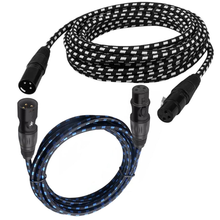 KN006 20m Male To Female Canon Line Audio Cable Microphone Power Amplifier XLR Cable(Black Blue) - Microphone Audio Cable & Connector by PMC Jewellery | Online Shopping South Africa | PMC Jewellery | Buy Now Pay Later Mobicred