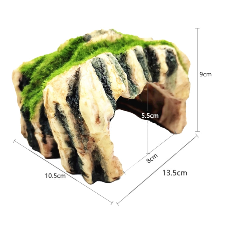 GT46 Flocked Caple Box Turtle Hiding Nest Moss Cave Turtle Cave Sunbed - Reptile Supplies by PMC Jewellery | Online Shopping South Africa | PMC Jewellery