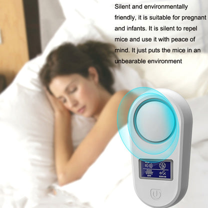 High Power Display Ultrasonic Mouse Repellent Mosquito Repellent Home Intelligent Insect Repellent EU Plug(White) - Repellents by PMC Jewellery | Online Shopping South Africa | PMC Jewellery | Buy Now Pay Later Mobicred