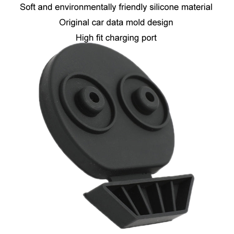 For Tesla Model3/Y 2pcs Charging Port Silicone Dustproof Waterproof Cover, Color: Conjoined Red - Waterproof Covers by PMC TechLife | Online Shopping South Africa | PMC TechLife