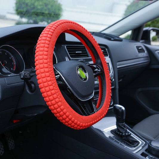 Corn Grain Non-slip Wear-resistant Silicone Car Steering Wheel Cover, Size: 38cm-46cm(Red) - Steering Wheel Accessories by PMC Jewellery | Online Shopping South Africa | PMC Jewellery | Buy Now Pay Later Mobicred