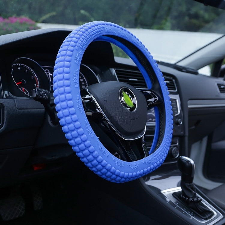 Corn Grain Non-slip Wear-resistant Silicone Car Steering Wheel Cover, Size: 38cm-46cm(Blue) - Steering Wheel Accessories by PMC Jewellery | Online Shopping South Africa | PMC Jewellery | Buy Now Pay Later Mobicred