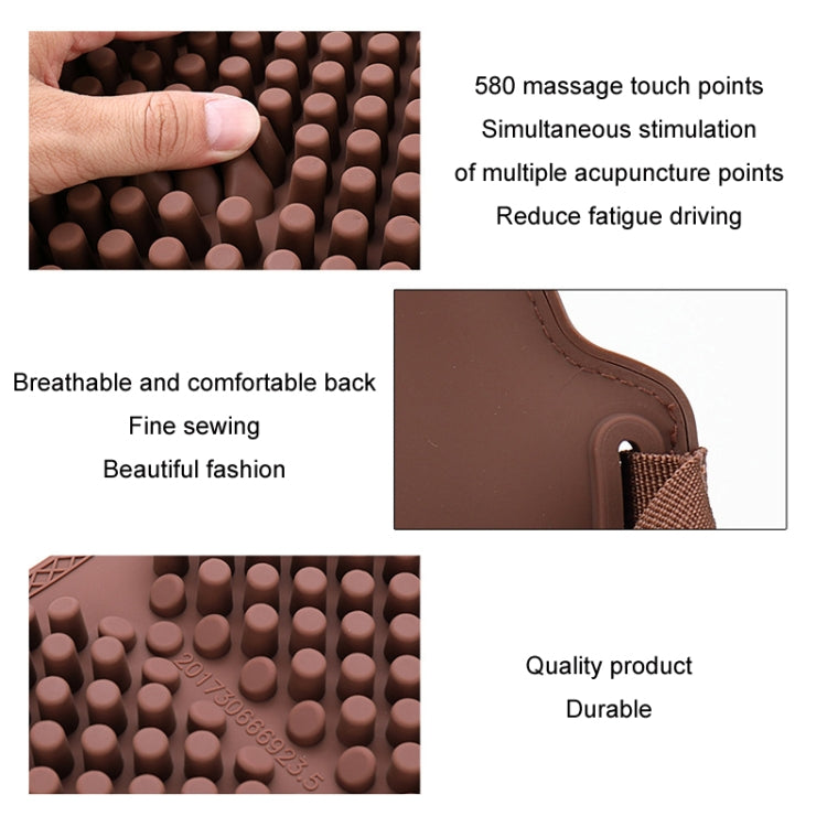 Silicone Car Seat Cushion Summer Breathable Cool Pad, Color: Rear Cushion Coffee - Seat Accessories by PMC Jewellery | Online Shopping South Africa | PMC Jewellery | Buy Now Pay Later Mobicred