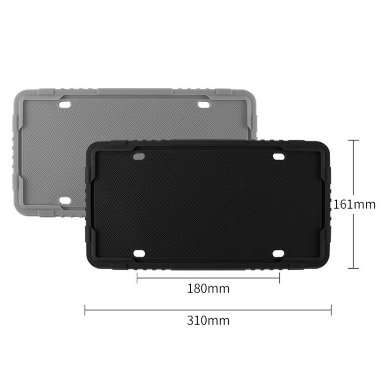 For North American Models Silicone License Plate Frame, Specification: 2pcs Black+Screw - License Plate Covers & Frames by PMC Jewellery | Online Shopping South Africa | PMC Jewellery | Buy Now Pay Later Mobicred