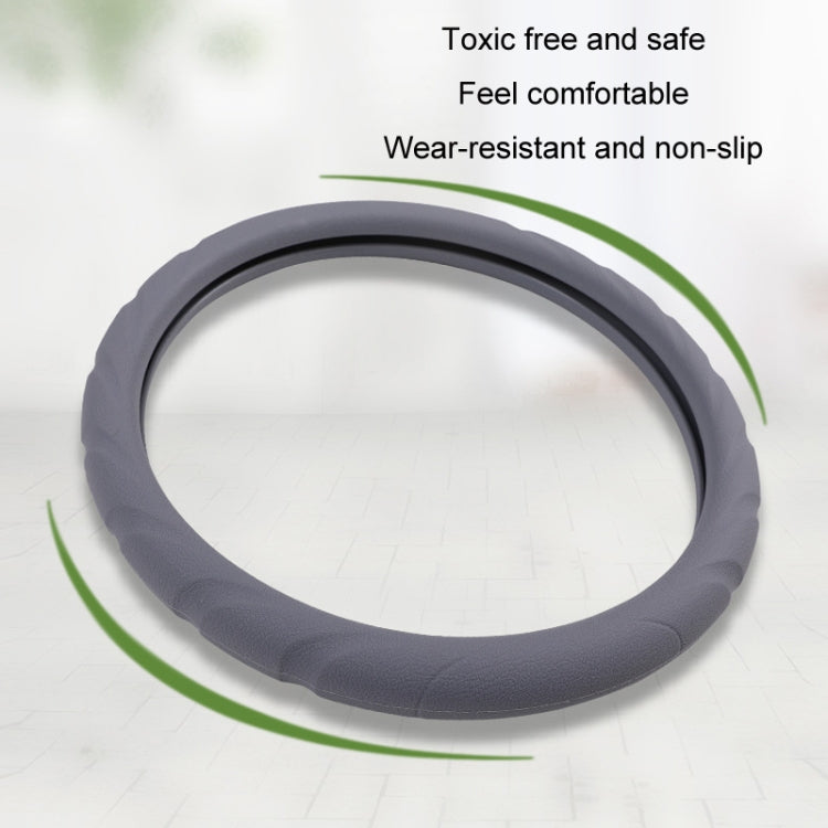 Silicone Non-slip Wear-resistant Steering Wheel Cover, Size: 37-42cm(Beige) - Steering Wheel Accessories by PMC Jewellery | Online Shopping South Africa | PMC Jewellery | Buy Now Pay Later Mobicred