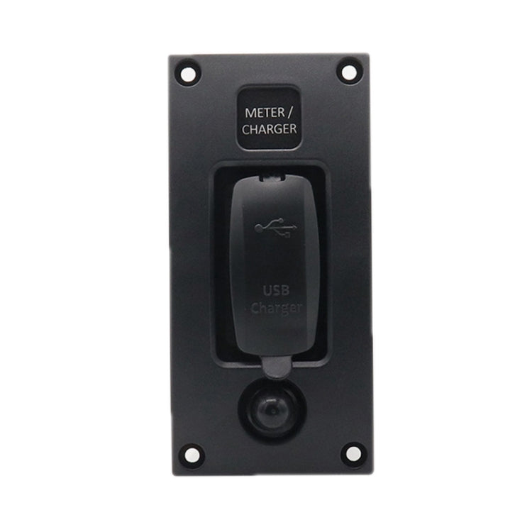 Marine Self-Locking Resetting Switch With Overload Protection Indicator Light Square 5V 3.4A Car Charging Panel - Marine Accessories & Parts by PMC Jewellery | Online Shopping South Africa | PMC Jewellery | Buy Now Pay Later Mobicred