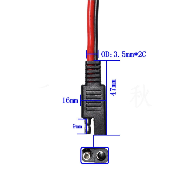 2pcs 20A Solar Car Battery SAE Power Extension Cable 30cm - DIY Cables by PMC Jewellery | Online Shopping South Africa | PMC Jewellery | Buy Now Pay Later Mobicred