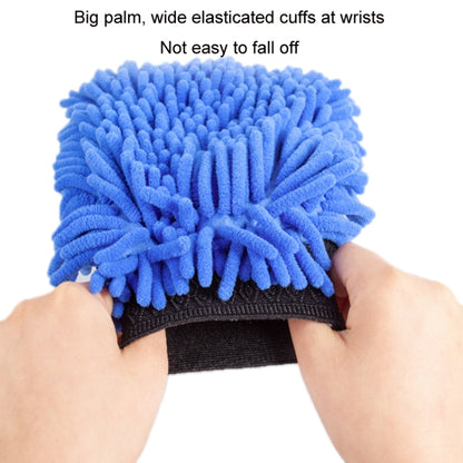 2pcs Car Chenille Coral Fleece Car Wash Double Sided Thick Gloves(Blue) - Car washing supplies by PMC Jewellery | Online Shopping South Africa | PMC Jewellery | Buy Now Pay Later Mobicred