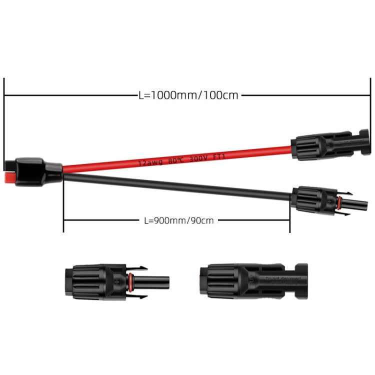 1.0m MC4 to 30A Anderson Mobile Energy Storage Battery Charging Cable - DIY Cables by PMC TechLife | Online Shopping South Africa | PMC TechLife