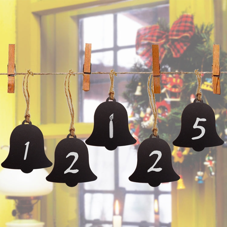 10pcs/Set Mini Hanging Wooden Message Board Home Holiday Decor Lanyard Chalkboard(Arched) - Message Boards by PMC Jewellery | Online Shopping South Africa | PMC Jewellery