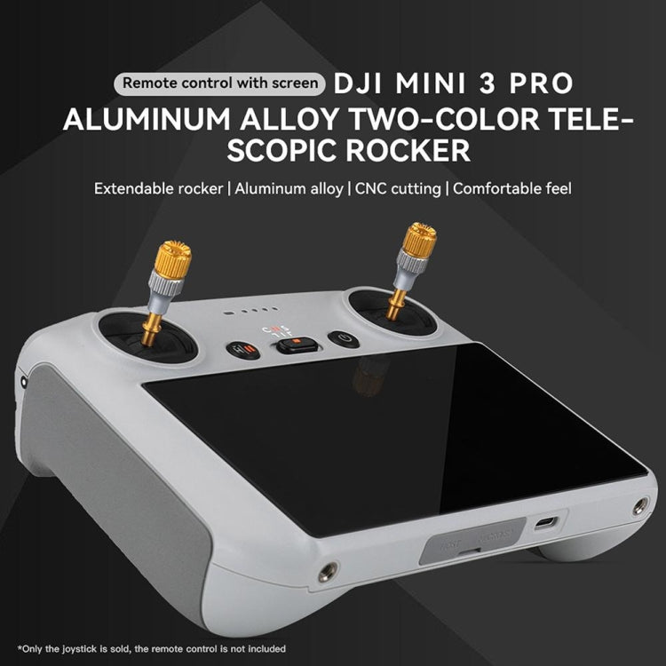 For DJI Mini 3 Pro RCSTQ Aluminum Alloy Two Color Telescopic Joystick With Screen Remote Control Thumb Operation Rod(As Show) - Other by RCSTQ | Online Shopping South Africa | PMC Jewellery | Buy Now Pay Later Mobicred