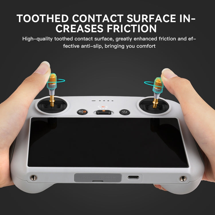 For DJI Mini 3 Pro RCSTQ Aluminum Alloy Two Color Telescopic Joystick With Screen Remote Control Thumb Operation Rod(As Show) - Other by RCSTQ | Online Shopping South Africa | PMC Jewellery | Buy Now Pay Later Mobicred