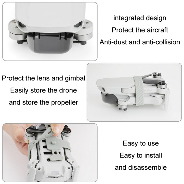 For DJI Mavic Mini / Mini 2 SE RCSTQ Gimbal Protection Kit Paddle Restrainer(Black) - Other by RCSTQ | Online Shopping South Africa | PMC TechLife | Buy Now Pay Later Mobicred
