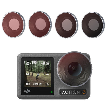 RCSTQ For DJI Osmo Action 3 Aluminum Alloy Adjustable Filter Sports Camera Filter, Style: ND8+ND16+ND32+ND64 -  by RCSTQ | Online Shopping South Africa | PMC Jewellery | Buy Now Pay Later Mobicred