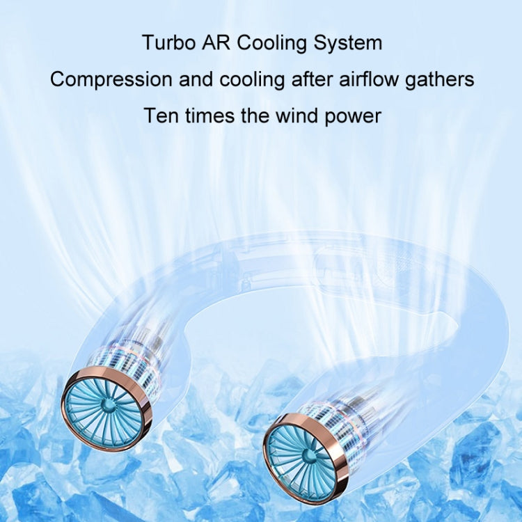 USB Charging Big Wind Cooling Leafless Hanging Neck Fan(Blue) - Electric Fans by PMC TechLife | Online Shopping South Africa | PMC TechLife | Buy Now Pay Later Mobicred