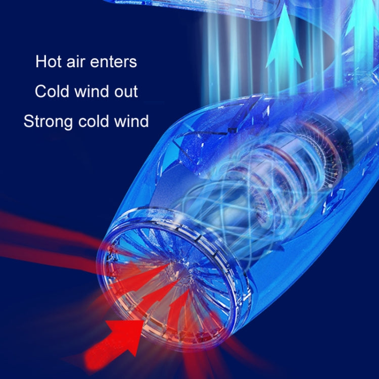 USB Charging Big Wind Cooling Leafless Hanging Neck Fan(Blue) - Electric Fans by PMC TechLife | Online Shopping South Africa | PMC TechLife | Buy Now Pay Later Mobicred