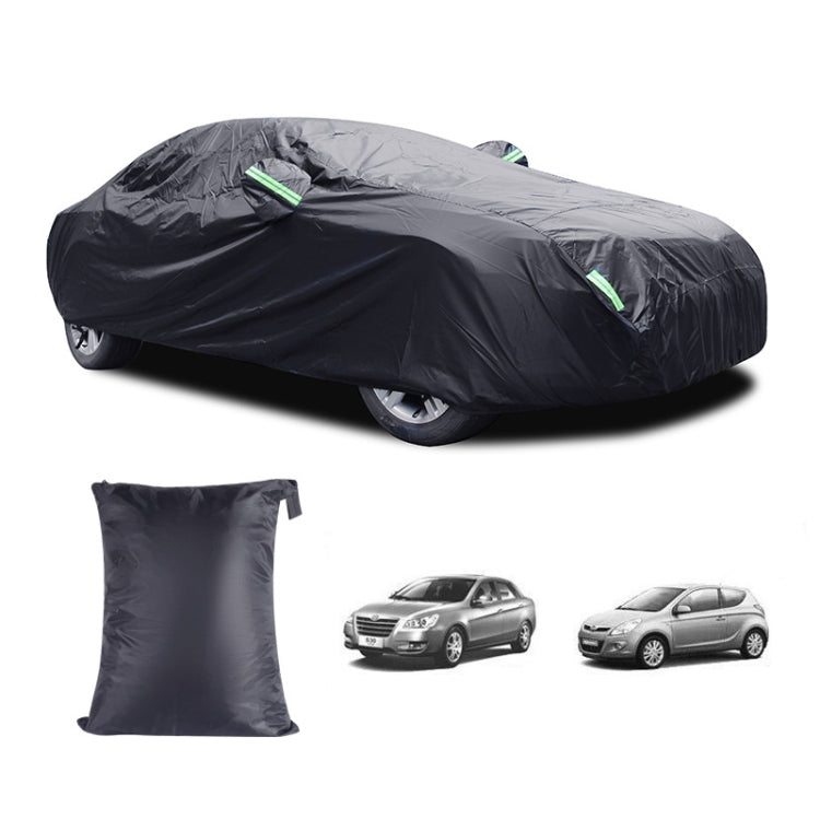 190T Silver Coated Cloth Car Rain Sun Protection Car Cover with Reflective Strip, Size: XL - PE Material by PMC Jewellery | Online Shopping South Africa | PMC Jewellery | Buy Now Pay Later Mobicred