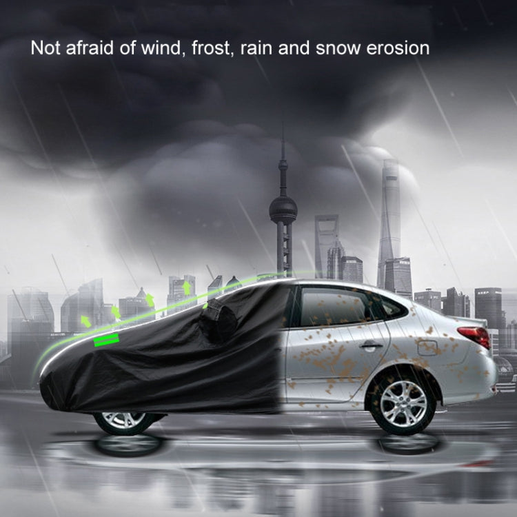 190T Silver Coated Cloth Car Rain Sun Protection Car Cover with Reflective Strip, Size: Y-L - PE Material by PMC Jewellery | Online Shopping South Africa | PMC Jewellery | Buy Now Pay Later Mobicred