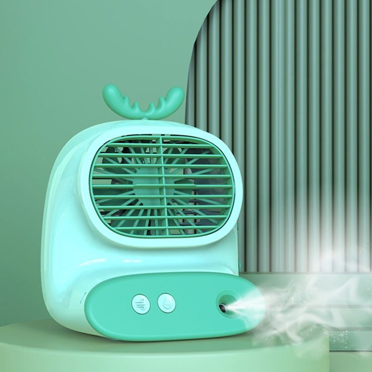 CS1319 Desktop Small Hydrating Spray Cartoon Fan Rechargeable Silent Humidifying Fan(Bunny Green) - Electric Fans by PMC Jewellery | Online Shopping South Africa | PMC Jewellery | Buy Now Pay Later Mobicred