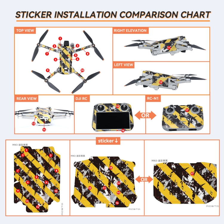 For DJI Mini 3 Pro Remote Control Body Sticker ,Spec: RC With Screen(Domineering Eagle) - Stickers by RCSTQ | Online Shopping South Africa | PMC Jewellery | Buy Now Pay Later Mobicred