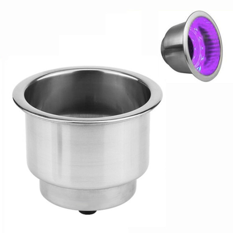 15LED Stainless Steel Cup Holder Yacht RV Modification(Purple) - Marine Accessories & Parts by PMC Jewellery | Online Shopping South Africa | PMC Jewellery | Buy Now Pay Later Mobicred