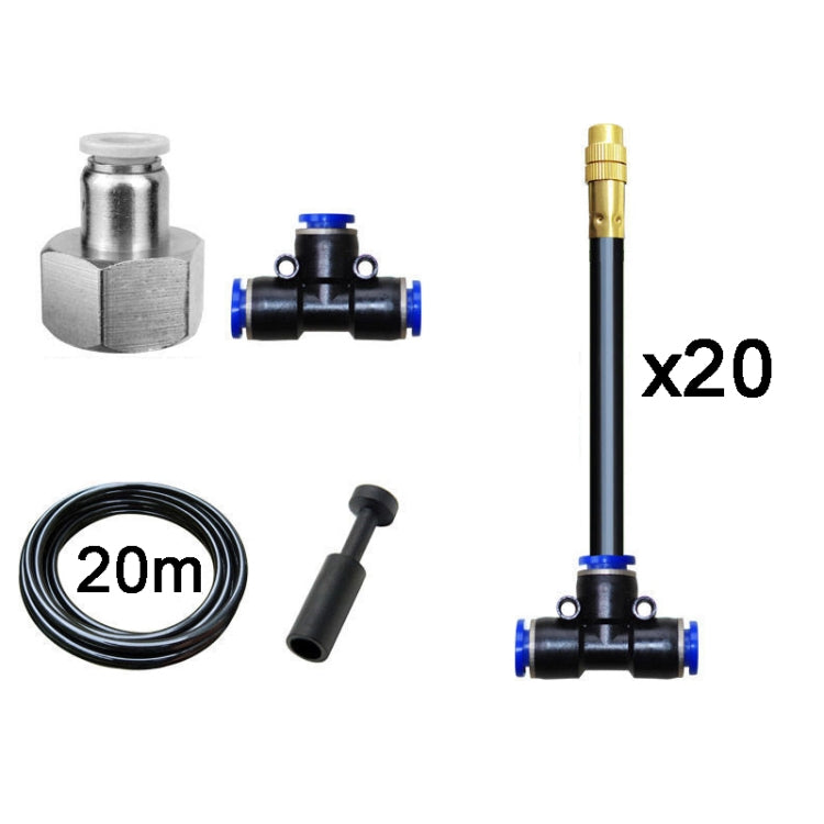 20m Kit Brass Misting Nozzles Bend Arbitrarily Atomized Sprayer Garden Irrigation - Watering & Irrigation by PMc TechLife | Online Shopping South Africa | PMc TechLife | Buy Now Pay Later Mobicred