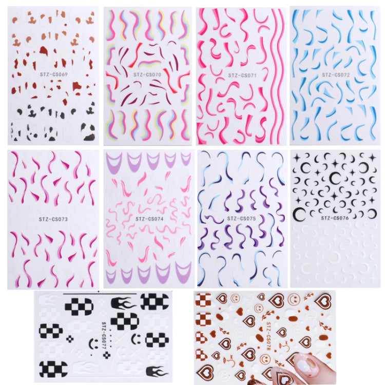 French Style Manicure Sticker Pop Stripe Line Nail Sticker(Stz-CS070) - Nail Stickers by PMC Jewellery | Online Shopping South Africa | PMC Jewellery | Buy Now Pay Later Mobicred