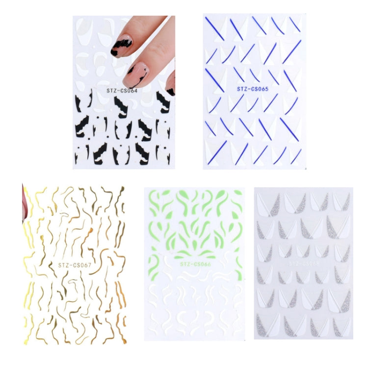 French Style Manicure Sticker Pop Stripe Line Nail Sticker(Stz-CS068) - Nail Stickers by PMC Jewellery | Online Shopping South Africa | PMC Jewellery | Buy Now Pay Later Mobicred