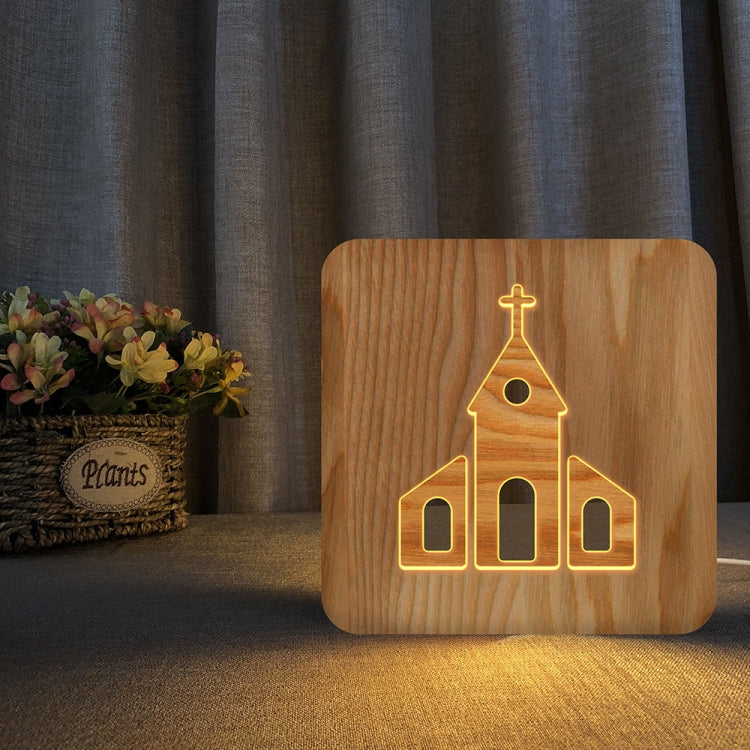 FS-T2242W  3D Solid Wood Carving Decorative Desk Lamp USB Night Light(Warm White) - Novelty Lighting by PMC TechLife | Online Shopping South Africa | PMC TechLife | Buy Now Pay Later Mobicred