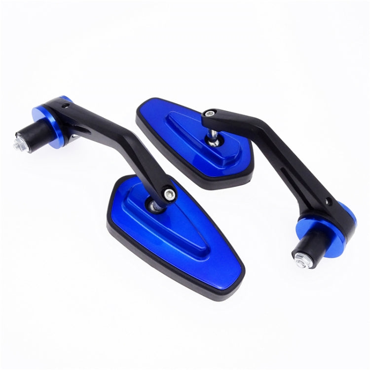 Motorcycle Handle All Aluminum Cherry Rearview Mirror(Blue) - Side Mirrors by PMC Jewellery | Online Shopping South Africa | PMC Jewellery | Buy Now Pay Later Mobicred