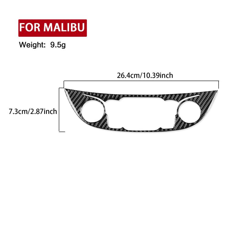 For Chevrolet Malibu 2016-2024 B Model Left-hand Drive Central Control Button Panel Sticker(Black) - Car Interior Mouldings by PMc TechLife | Online Shopping South Africa | PMc TechLife | Buy Now Pay Later Mobicred