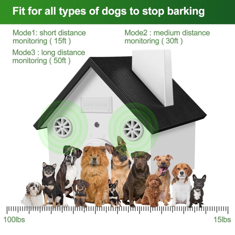 Ultrasonic Dog Barking Control Devices Dog Training Up to 50 Ft Range(Black) - Training Aids by PMC TechLife | Online Shopping South Africa | PMC TechLife | Buy Now Pay Later Mobicred