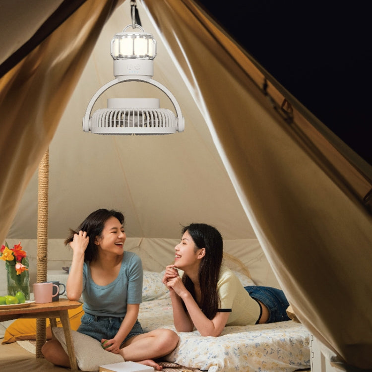 QW-F33 Tripod Outdoor Camping Light Fan Tent USB Charging Detachable Shaking Head Ceiling Fan(White) - Electric Fans by PMC Jewellery | Online Shopping South Africa | PMC Jewellery | Buy Now Pay Later Mobicred