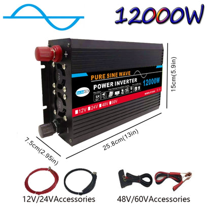 12000W (Actual 2000W) 48V to 220V High Power Car Sine Wave Inverter Power Converter - Pure Sine Wave by PMC Jewellery | Online Shopping South Africa | PMC Jewellery | Buy Now Pay Later Mobicred