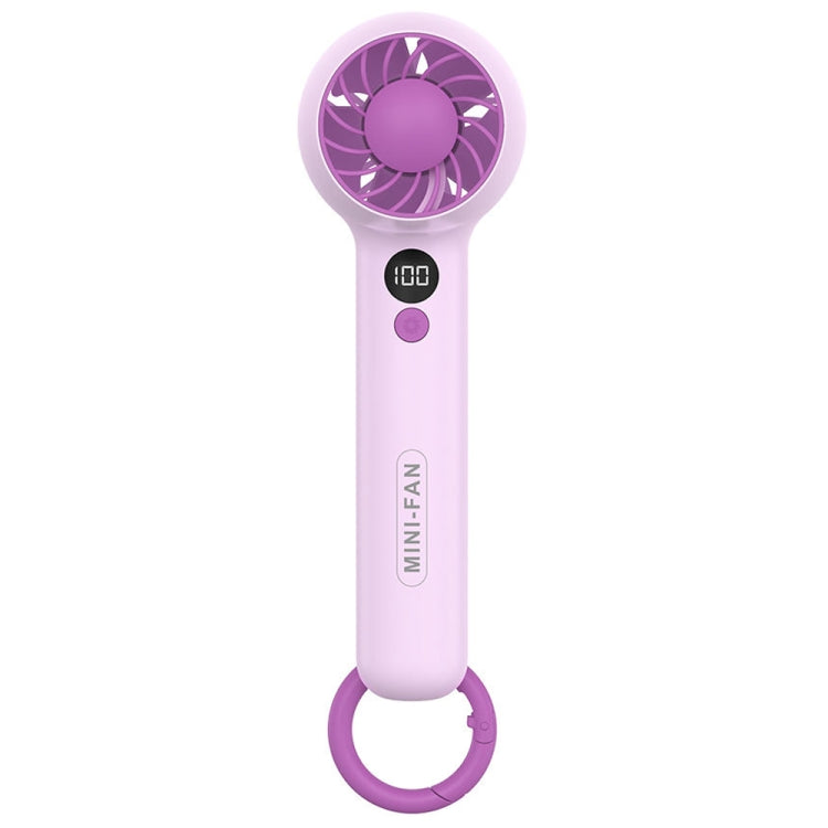 F2302 Handheld Portable Mini USB Office Student Fan with Hook(Purple) - Electric Fans by PMC Jewellery | Online Shopping South Africa | PMC Jewellery | Buy Now Pay Later Mobicred