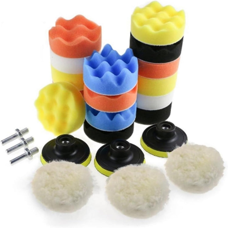 25 In 1 3 Inch Polishing Waxing Pad Sponge Buffing Kit - Polishing Machine & Accessories by PMC TechLife | Online Shopping South Africa | PMC TechLife | Buy Now Pay Later Mobicred