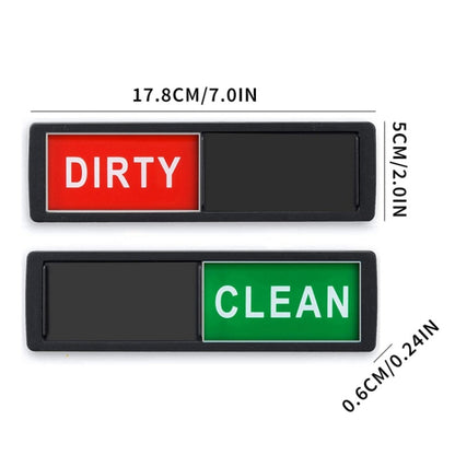 Dishwasher Magnet Clean Dirty Sign Double-Sided Refrigerator Magnet(Silver Wood Grain) - Dish Washers & Accessories by PMC Jewellery | Online Shopping South Africa | PMC Jewellery