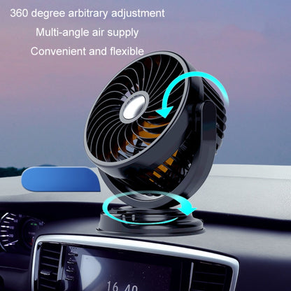 F611 Rotatable Multi-angle Air Supply Car Silent Fan(USB) - Heating & Fans by PMC Jewellery | Online Shopping South Africa | PMC Jewellery | Buy Now Pay Later Mobicred