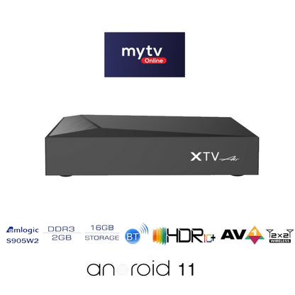 XTV Air 2GB+16GB Infrared Remote Version Mini HD 4K Android TV Network Set-Top Box Amlogic S905w2 Quad Core(EU Plug) - Amlogic S905 by PMC Jewellery | Online Shopping South Africa | PMC Jewellery | Buy Now Pay Later Mobicred