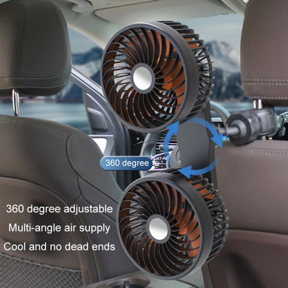 F6207 Car Rear Seat Zip Lock USB Double Head Fan, Model: USB - Heating & Fans by PMC Jewellery | Online Shopping South Africa | PMC Jewellery | Buy Now Pay Later Mobicred