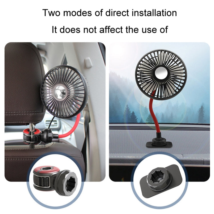 F508 Car Rear Seat USB Air Speed Adjustable Hose Fan(Black Red) - Heating & Fans by PMC Jewellery | Online Shopping South Africa | PMC Jewellery | Buy Now Pay Later Mobicred