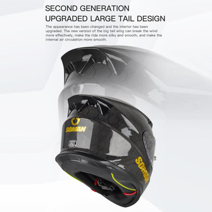 SOMAN Motorcycle Carbon Fiber Double Lens Thermal Safety Helmet, Size: S(Cheetah Print REVO) - Helmets by SOMAN | Online Shopping South Africa | PMC Jewellery | Buy Now Pay Later Mobicred