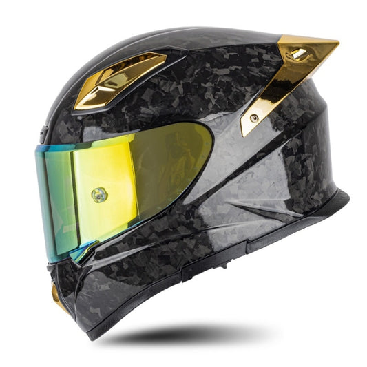 SOMAN Four Seasons Full Cover Motorcycle Helmet, Size: L(Cheetah Print Gold) - Helmets by SOMAN | Online Shopping South Africa | PMC Jewellery | Buy Now Pay Later Mobicred