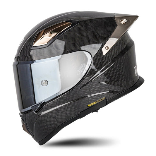SOMAN Four Seasons Full Cover Motorcycle Helmet, Size: XXL(Snake Carbon Fiber Silver) - Helmets by SOMAN | Online Shopping South Africa | PMC Jewellery | Buy Now Pay Later Mobicred