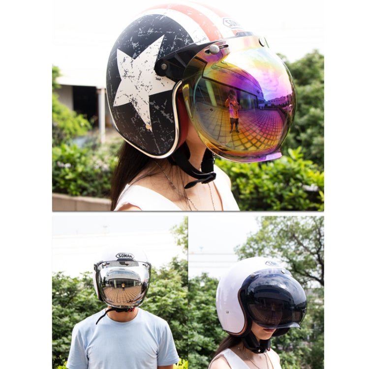 Motorcycle Helmet Three-Button Windproof Lens With Bracket(Transparent) - Helmets by PMC Jewellery | Online Shopping South Africa | PMC Jewellery | Buy Now Pay Later Mobicred