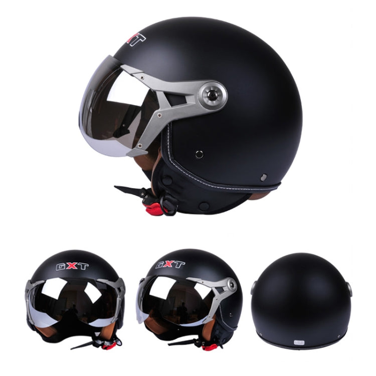 GXT Electric Vehicle Half Cover Helmet Four Seasons Retro Helmet, Size: XL(Cold Gray) - Helmets by GXT | Online Shopping South Africa | PMC Jewellery | Buy Now Pay Later Mobicred