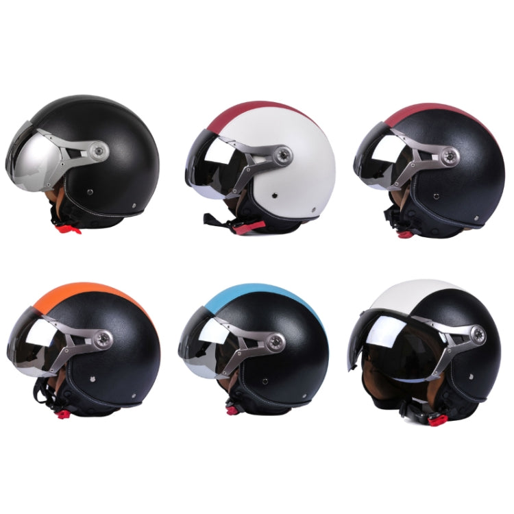 GXT Electric Vehicle Half Cover Four Seasons Retro Helmet, Size: L(Black Red) - Helmets by GXT | Online Shopping South Africa | PMC Jewellery | Buy Now Pay Later Mobicred