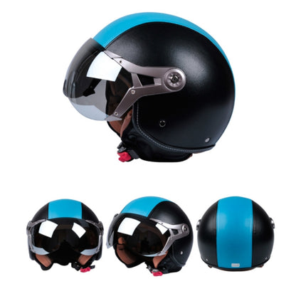 GXT Electric Vehicle Half Cover Four Seasons Retro Helmet, Size: M(White Red) - Helmets by GXT | Online Shopping South Africa | PMC Jewellery | Buy Now Pay Later Mobicred